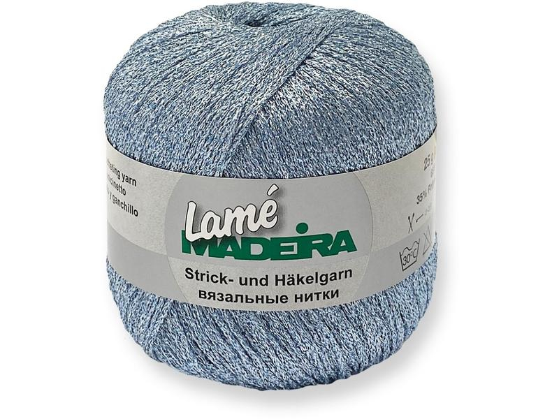 Madeira Häkel- und Strickgarn Lamé 25 g, 175 m, Hellblau, Detailfarbe: Hellblau, Garn-Art: Häkel- und Strickgarn, Unterfaden: Nein, Set: Nein