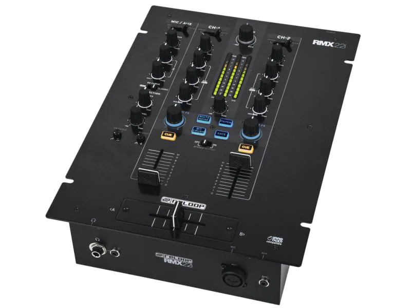 Reloop DJ-Mixer RMX-22i, Bauform: Clubmixer, Signalverarbeitung: Digital, Anzahl Kanäle: 2