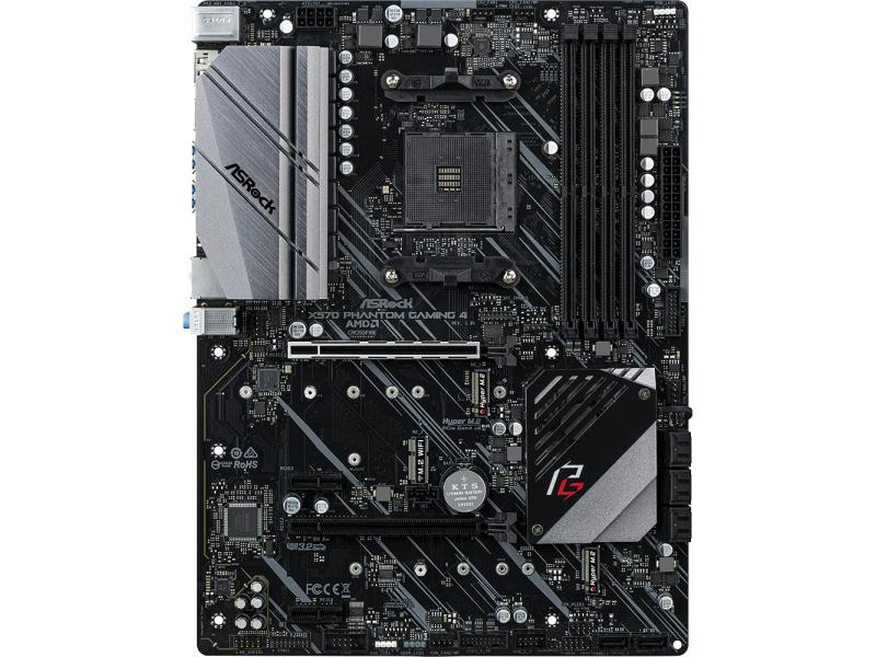 ASRock Mainboard X570 Phantom Gaming 4, Arbeitsspeicher Bauform: DIMM, Arbeitsspeicher-Typ: DDR4, PCI Steckplätze: 0x PCI, PCI-Express Steckplätze: 2x PCI-Express 4.0 x16; 2x PCI-Express 4.0 x1, Integrierte Grafik, Prozessorsockel: AM4, RAID Level: 0; 1