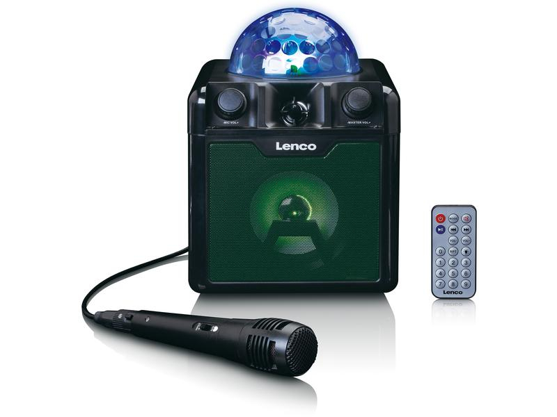 Lenco Bluetooth Speaker BTC-055BK Schwarz, Verbindungsmöglichkeiten: 3.5 mm Klinke, SD, Bluetooth, USB, 6.3 mm Klinke, Widerstandsfähigkeit: Keine, Stromversorgung: Netzbetrieb, Detailfarbe: Schwarz, Ausstattung: Fernbedienung, USB, Micro-SD-Slot, Mikro