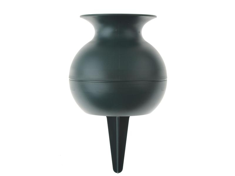 Opiflor Grabvase Bongo, 27 cm Dunkelgrün, Höhe: 27 mm, Material: Kunststoff, Farbe: Dunkelgrün