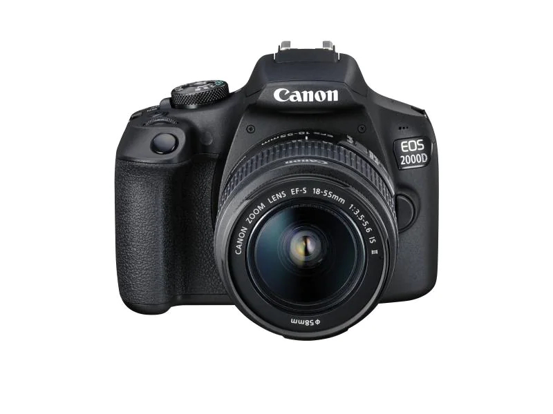 Canon Fotokamera EOS 2000D EF-S 18-55 IS, 3 zoll LCD, 24.1 MP, 4608 x 3456 Pixel, 3 x optischer Zoom, SD-SDHC-SDXC, Schwarz