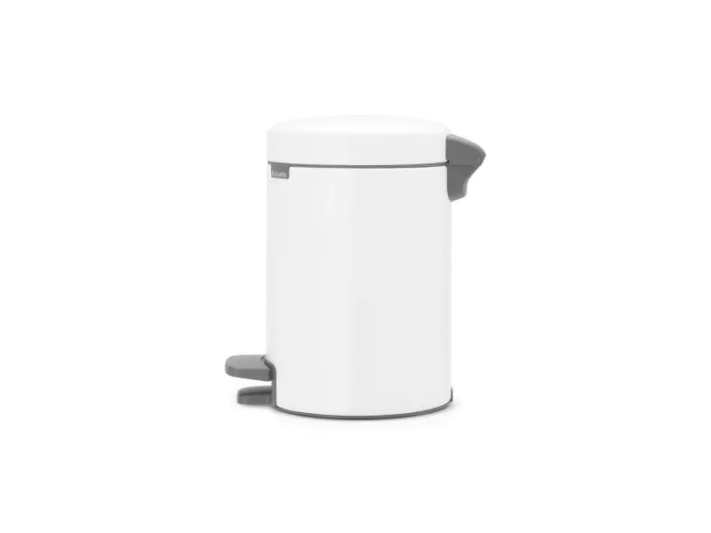 Brabantia Kosmetikeimer NewIcon White 3 l, Anzahl Behälter: 1, Farbe: Weiss, Eimertyp: Kosmetikeimer, Form: Rund, Material: Edelstahl; Kunststoff, Fassungsvermögen: 3 l