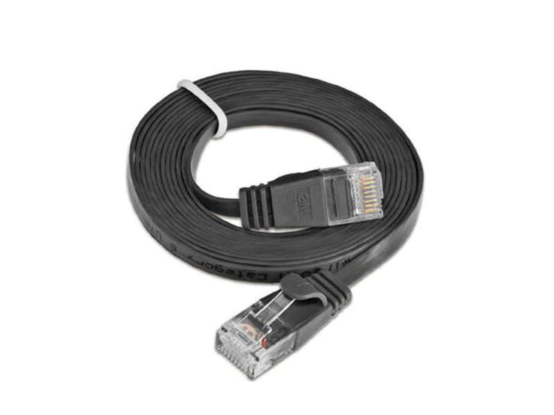 Wirewin Slimpatchkabel Cat 6, UTP, 0.5 m, Schwarz, Farbe: Schwarz, Form: Flach, Zusatzfunktionen: Mit Klinkenschutz, Längenaufdruck auf Stecker, Länge: 0.5 m, Anschlüsse LAN: RJ45 - RJ45, Produkttyp: Slimpatchkabel