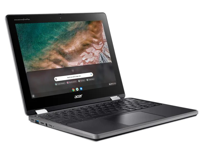 Acer Chromebook Spin 512 (R853TNA-C2PP), Prozessortyp: Intel Celeron N4500, Speicherkapazität Total: 64 GB, Verbauter Arbeitsspeicher: 8 GB, Betriebssystem: Chrome OS, Grafikkarte Modell: Intel UHD Graphics, Bildschirmdiagonale: 12 "