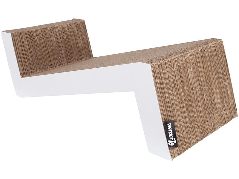 District 70 Kratzmöbel Sofa Cardboard, Höhe: 18 cm, Anzahl Liegeplätze: 1 ×, Detailfarbe: Weiss, Produkttyp: Katzenmöbel