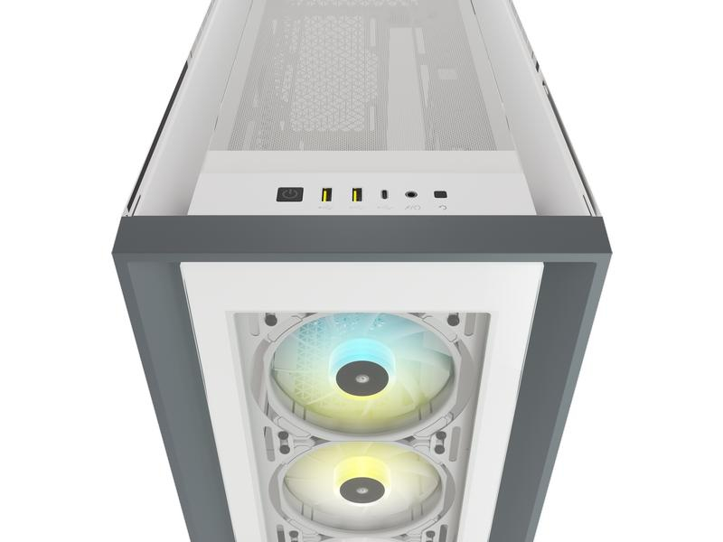 iCUE 5000X RGB Tempered Glass Mid-Tower Smart Case, White