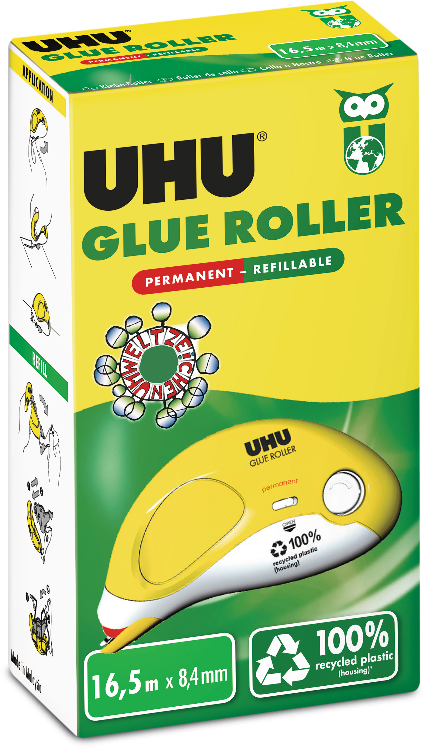 UHU Kleberoller perm. Refillable 990345 transparent