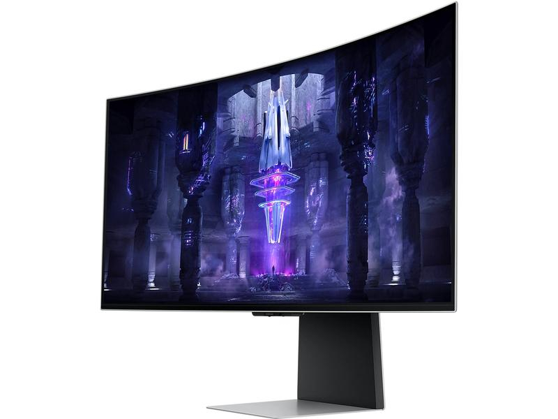 Samsung Monitor Odyssey G8 LS34BG850SUXEN, Bildschirmdiagonale: 34 ", Auflösung: 3440 x 1440 (UWQHD), Anschlüsse: Mini DisplayPort, USB Typ-C, Micro-HDMI, Anwendungsbereich: Gaming, Ergonomie: Schwenkbar, Höhenverstellbar, Neigbar, Curved: Ja