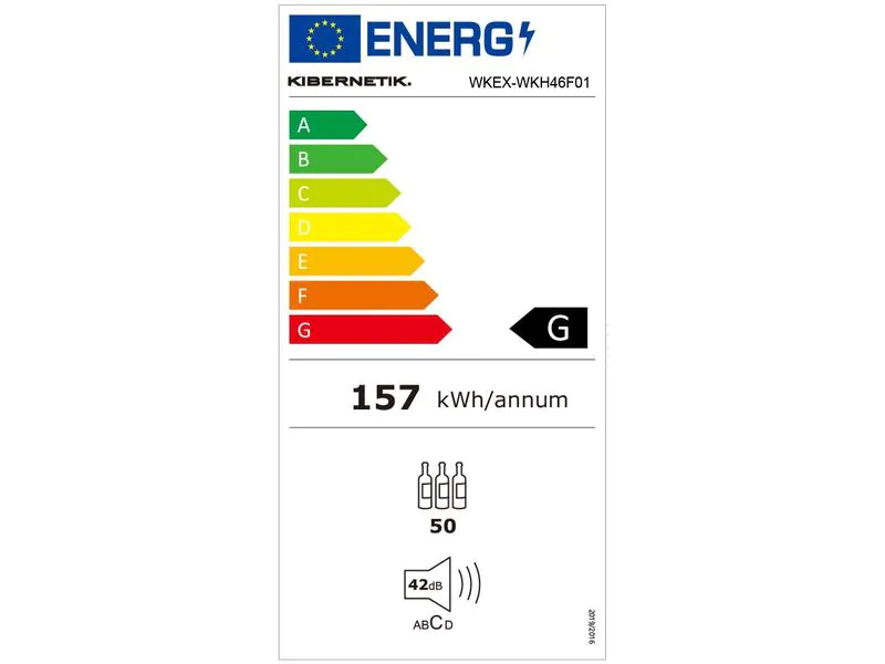 Kibernetik Weinklimaschrank WKH46F01, Energieeffizienzklasse: A, Bauart: Freistehend, Einbaunormen: Keine, Tiefe: 59 cm, Breite: 59.5 cm, Höhe: 83 cm, Flaschenkapazität: 46 ×, obere Zone (5 - 10 °C), untere Zone (10 -18 °C)