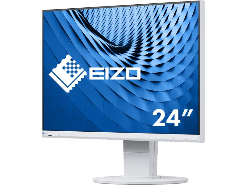 EIZO FlexScan EV2460, 23.8 Zoll LED, 1920 x 1080 Pixel Full HD, 16:9, VGA HDMI USB, Weiss