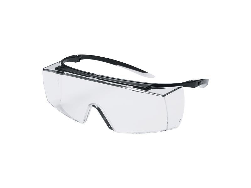 uvex Schutzbrille Super OTG, Klar, Grössentyp: Normalgrösse, Brillenglasfarbe: Klar, Detailfarbe: Schwarz, Grössensystem: EU, Grösse: Standard, Zielgruppe: Unisex
