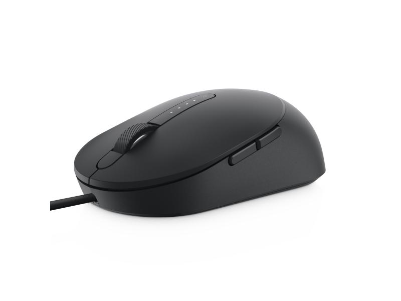 DELL Maus MS3220 Laser Wired Black, Maus-Typ: Business, Bedienungsseite: Rechtshänder, Maus Features: Scrollrad; Umschaltbare DPI-Auflösung; Daumentaste; Programmierbare Tasten, Farbe: Schwarz, Verbindungsart: Verkabelt, Schnittstelle: USB