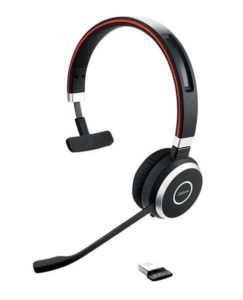 Jabra Headset Evolve 65 SE UC Mono NC (Bluetooth, USB-A) inklusive Ladestation