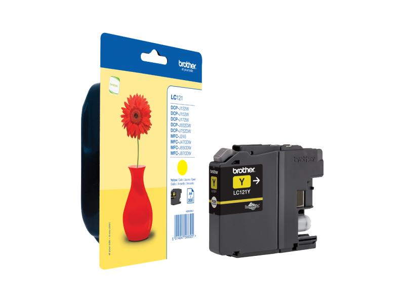 BROTHER Tintenpatrone yellow LC-121Y DCP-J132 300 Seiten