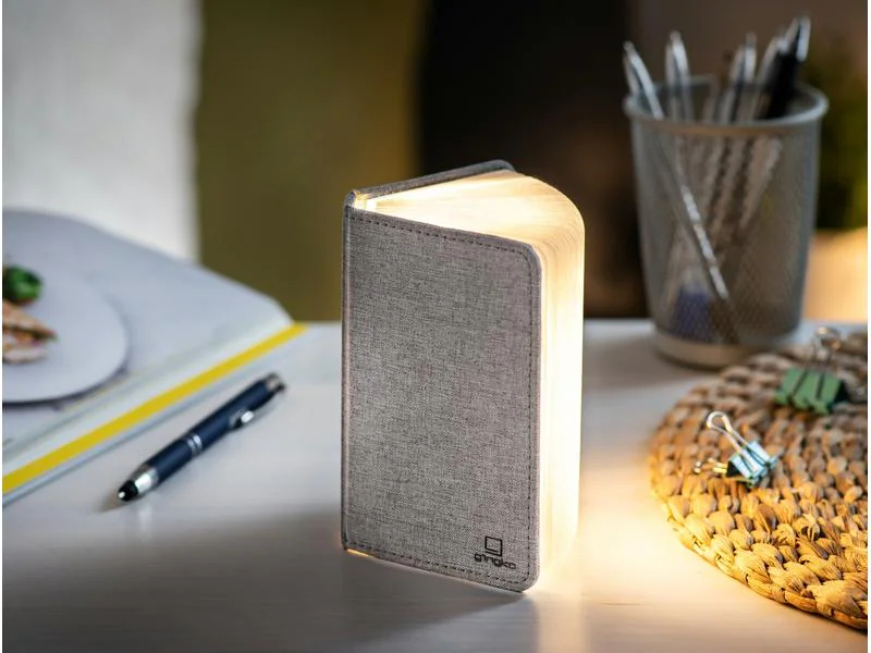 Gingko LED Stimmungslicht Mini Smart Book Grau