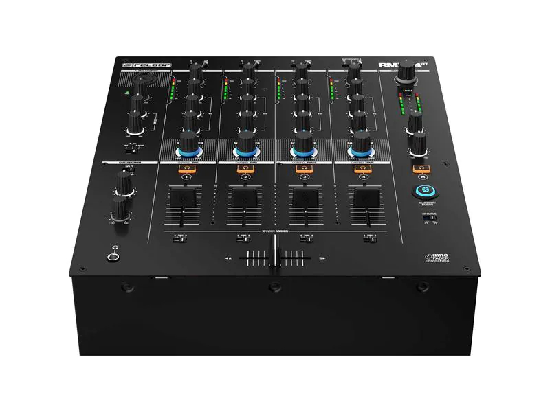 Reloop DJ-Mixer RMX-44BT 4-Kanal, Bauform: Clubmixer, Signalverarbeitung: Analog/Digital, Anzahl Kanäle: 4