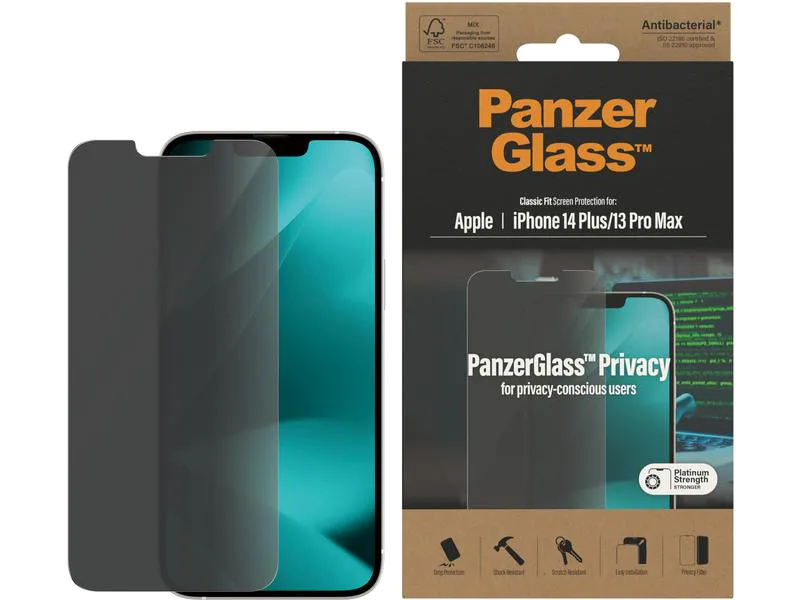 Panzerglass Displayschutz Classic Fit Privacy iPhone 14 Plus