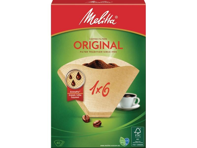 Melitta Filtertüte Original 1x6 40 Stück