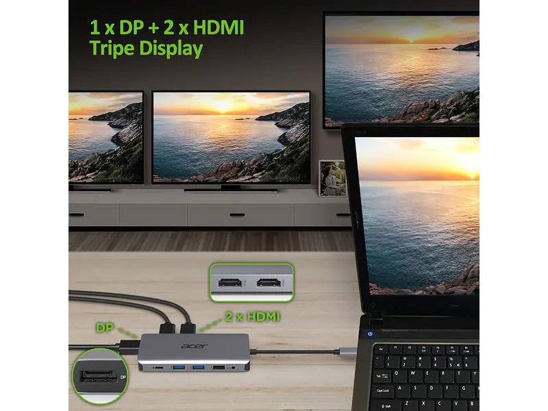 Acer Dockingstation USB-C 12-in-1 Dongle Mini