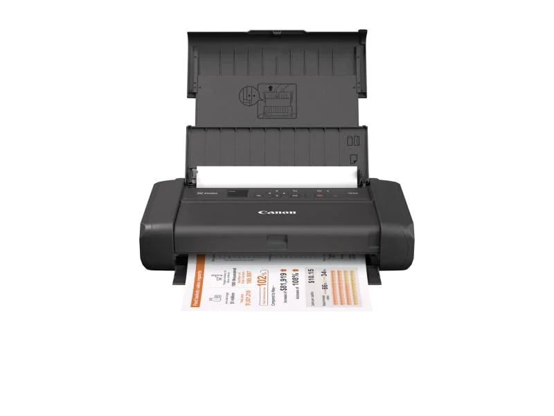 Canon Mobiler Drucker PIXMA TR150 mit Akku, Druckertyp: Farbig, Drucktechnik: Tintenstrahl, Total Fassungsvermögen Papierzuführungen: 50 Seiten, Tiefe: 0.21 m, Anzahl Papierzuführungen (integriert): 1, Anzahl Papierzuführungen (maximal): 1