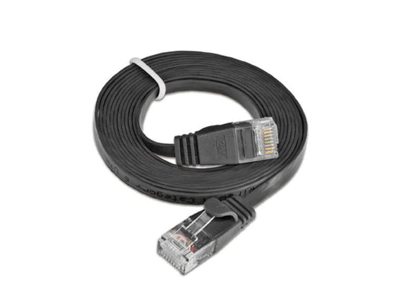 Wirewin Slimpatchkabel Cat 6, UTP, 3 m, Schwarz, Farbe: Schwarz, Form: Flach, Zusatzfunktionen: Mit Klinkenschutz, Längenaufdruck auf Stecker, Länge: 3 m, Anschlüsse LAN: RJ45 - RJ45, Produkttyp: Slimpatchkabel