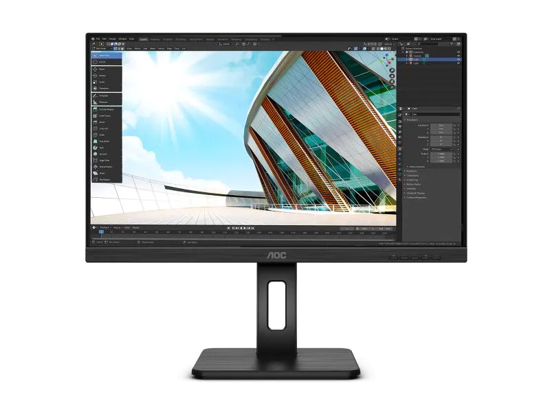 27" IPS Monitor, 3840x2160 60Hz, 1x Displayport, 2x HDMI, 4x USB 3.2, 4ms, Speakers, 150mm höhenverstellbar, pivot