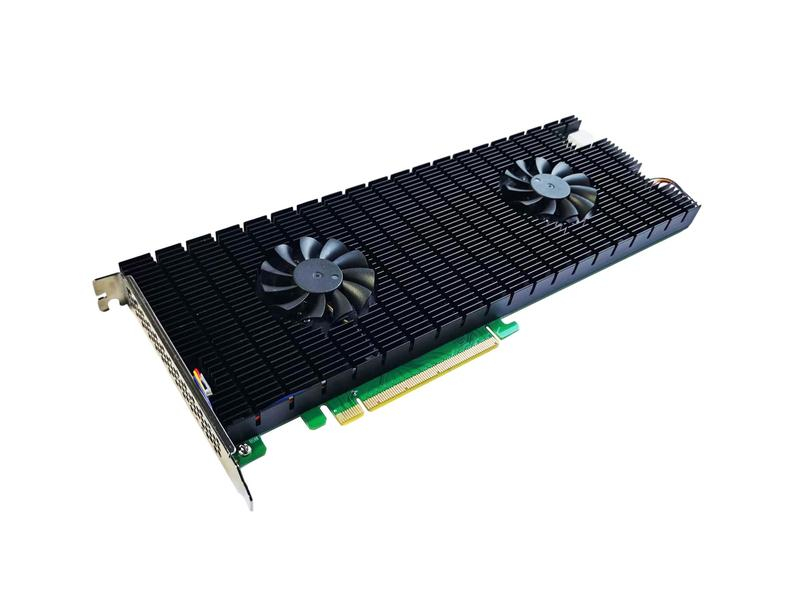 Highpoint RAID-Controller SSD7540 8xPCI-x4v4 M.2, nicht bootfähig, Formfaktor: Full-Height, Transferrate: 32000 Mbit/s, Anzahl Ports: 8, Schnittstelle Hardware: PCI-Express x16, Anzahl Kanäle: 8, RAID: Ja