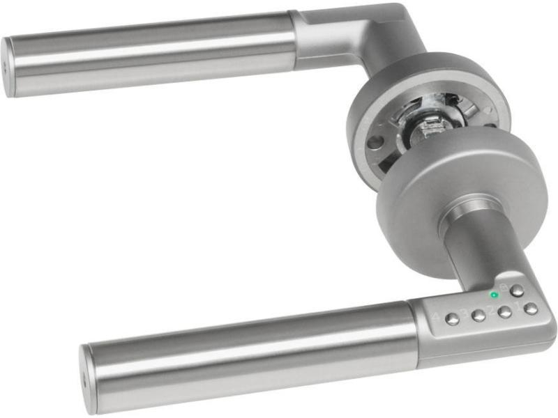 ASSA ABLOY Türsicherung Code Handle, Verbindungsmöglichkeiten: Keine, App kompatibel: Nein, Farbe: Silber, Vandalenschutz: Nein