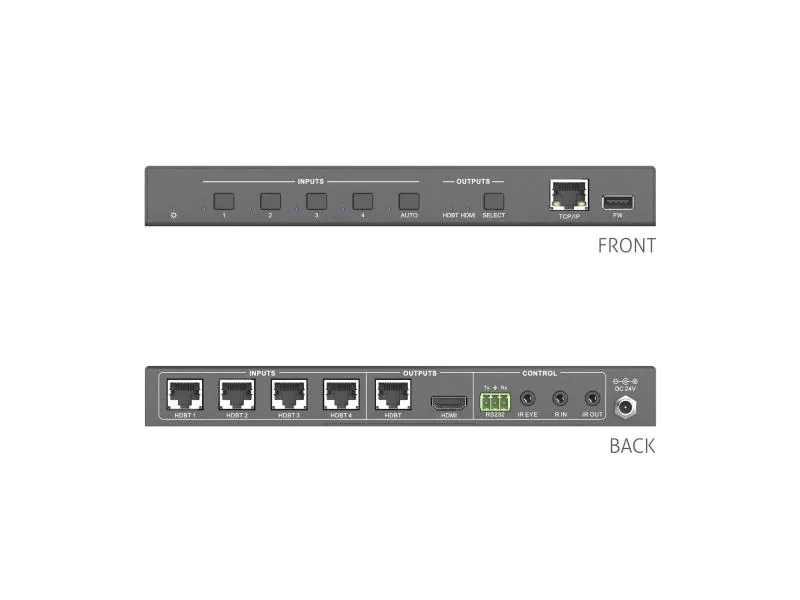 PureLink Switch PT-SW-HDBT41, Art: Switch, Schnittstellen: HDBaseT, HDMI, RS-232