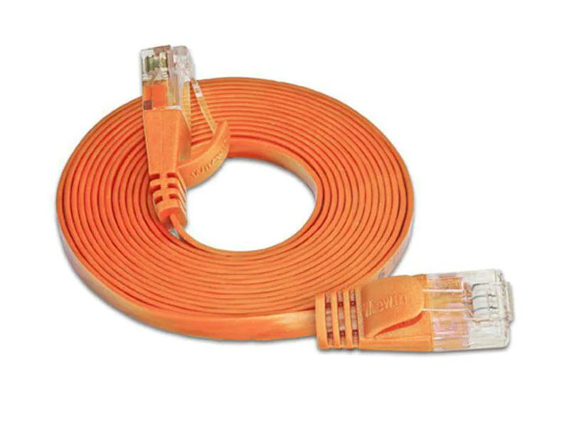 Wirewin Slimpatchkabel Cat 6, UTP, 1.5 m, Orange, Farbe: Orange, Form: Flach, Zusatzfunktionen: Mit Klinkenschutz, Längenaufdruck auf Stecker, Länge: 1.5 m, Anschlüsse LAN: RJ45 - RJ45, Produkttyp: Slimpatchkabel