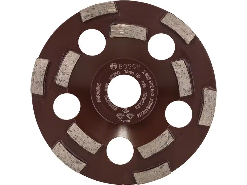 Bosch Professional Diamanttopfscheibe Expert for Abrasive, 125 x 22.23 x 4.5 mm, Zubehörtyp: Schleifscheibe, Durchmesser: 125 mm, Für Material: Beton, Set: Nein