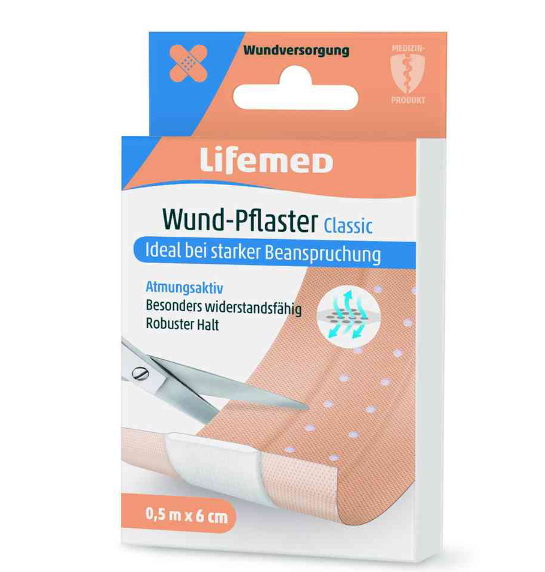 Lifemed Wund-Pflaster "Classic", hautfarben, 500 mm x 60 mm