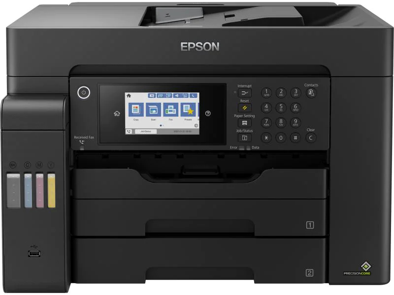 Epson EcoTank ET-16600, Farbe Tintenstrahl Drucker, A3, 32 Seiten pro Minute, Drucken, Scannen, Kopieren, Fax, Duplex und WLAN