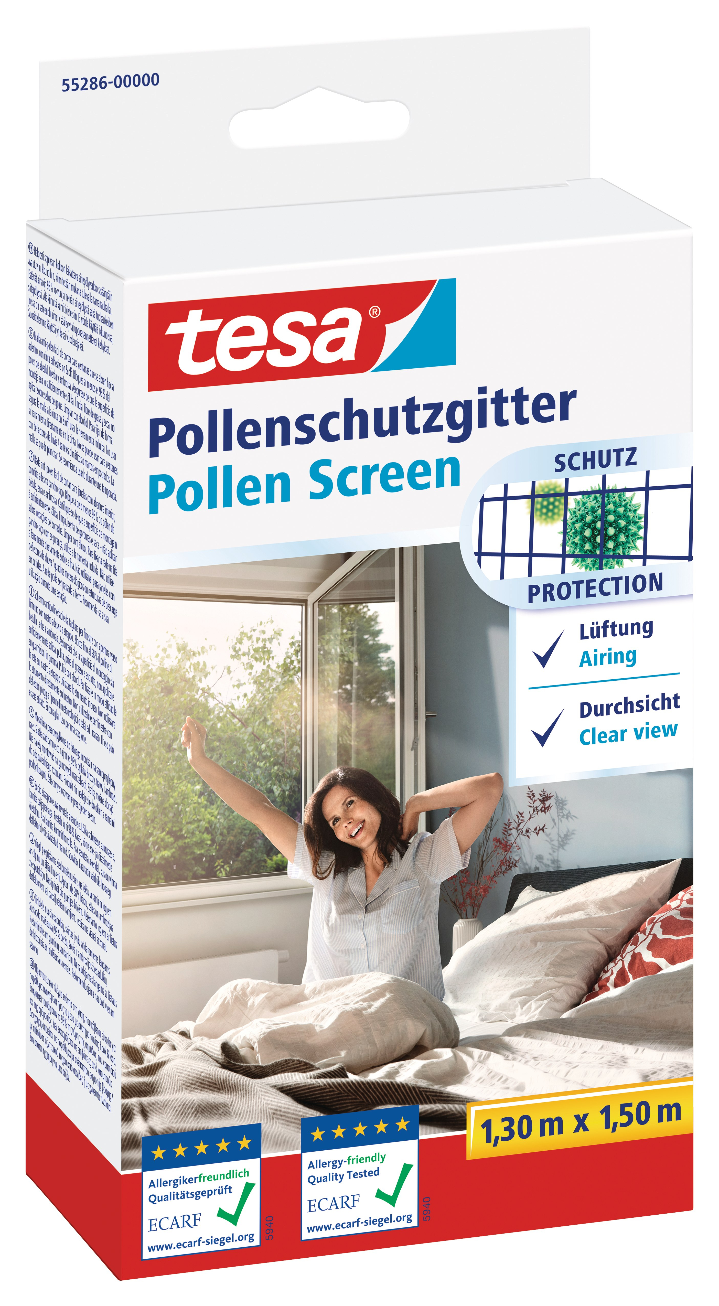 TESA Pollenschutz Fenster 55286-00000 130x150cm 4 Stück