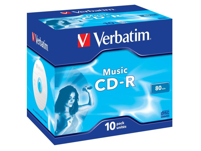 VERBATIM CD-R Jewel 80MIN/700MB 43365 52x Audio 10 Pcs