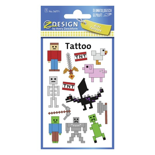 AVERY Zweckform ZDesign Kids Tattoos "Pixel"