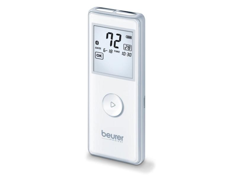Beurer EKG-Gerät mobil ME90, Betriebsart: Batteriebetrieb, Display vorhanden: Ja, App kompatibel: Ja, Typ: EKG-Gerät