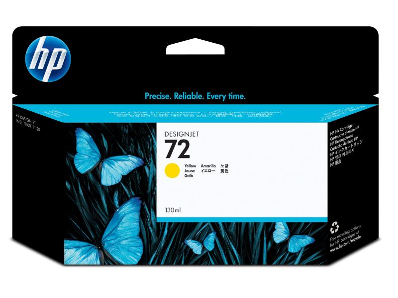 HP Tintenpatrone 72 yellow C9373A DesignJet T1100 130ml