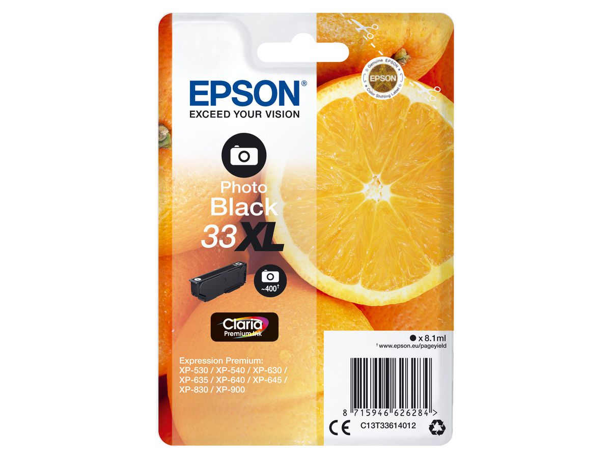 EPSON 33XL | 400 Seiten EPSON Tintenpatrone, photo schwarz