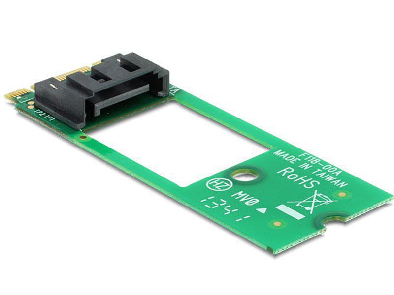 Delock SATA 7Pin zu M.2 Adapter, Betrieb von SATA SSD/Festplatten am M.2 NGFF Slot Anschluss