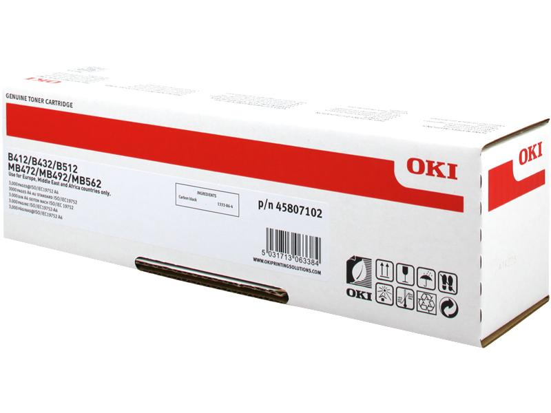 OKI Toner schwarz 45807102 B412/432 3000 Seiten