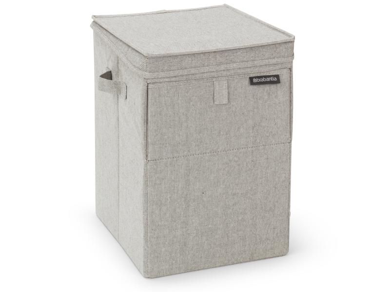 Brabantia Wäschebox stapelbar, 35 Liter, Grau, Farbe: Grau, Material: Nylon, Volumen: 35 l