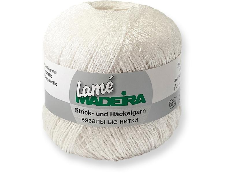 Madeira Häkel- und Strickgarn Lamé 25 g, 175 m, Weiss, Detailfarbe: Weiss, Garn-Art: Häkel- und Strickgarn, Unterfaden: Nein, Set: Nein