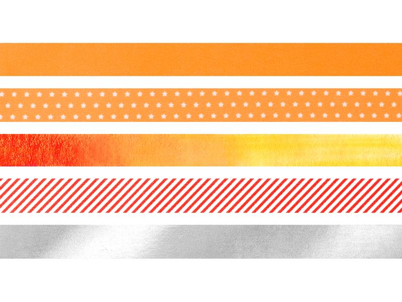 Heyda Washi Tape Neon Akzente Orange