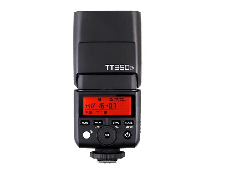 Godox Blitzgerät TT350F, Belichtungskontrolle: TTL, Leitzahl: 36, Kompatible Kamerahersteller: Olympus, Panasonic, Kapazität Wattstunden: 0 Wh