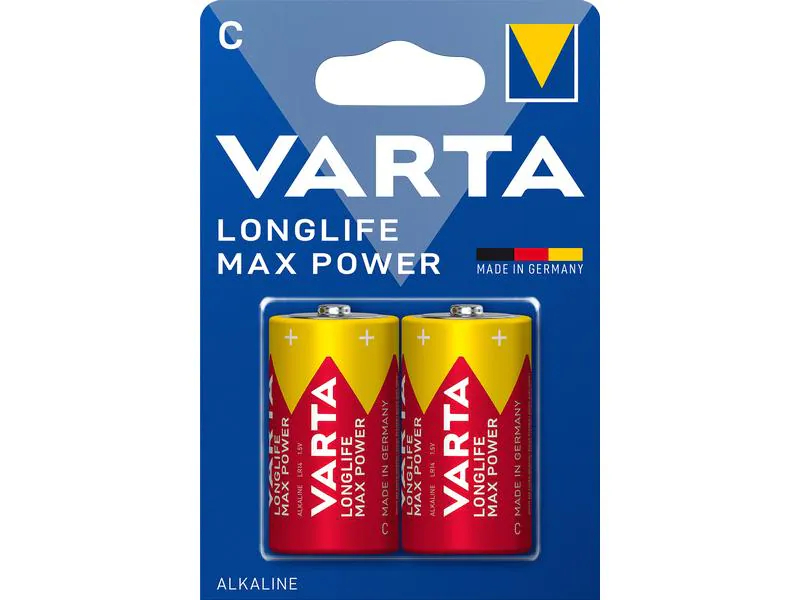 Varta Batterie Longlife Max Power C 2 Stück (C/LR14)