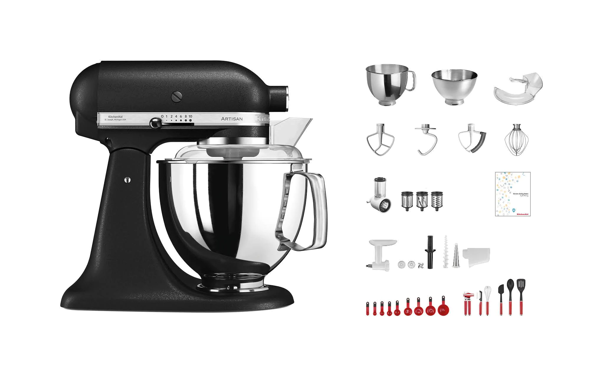 KitchenAid Küchenmaschine Artisan KSM200 Schwarz matt