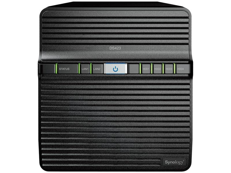 Synology NAS DiskStation DS423 4-bay NAS, Anzahl Laufwerkschächte: 4, Speicherkapazität: 0 TB, Arbeitsspeicher erweiterbar: Nein, Schnittstellen: SATA, RAID: Ja, Hot-Swap Unterstützung: Ja