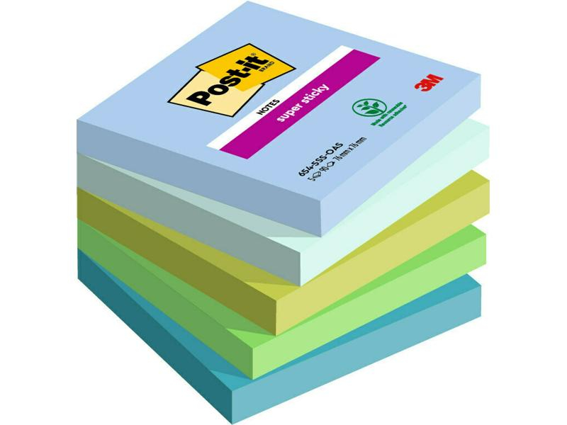 Post-it Haftnotizen Super Sticky Notes, 76 x 76 mm, Oasis